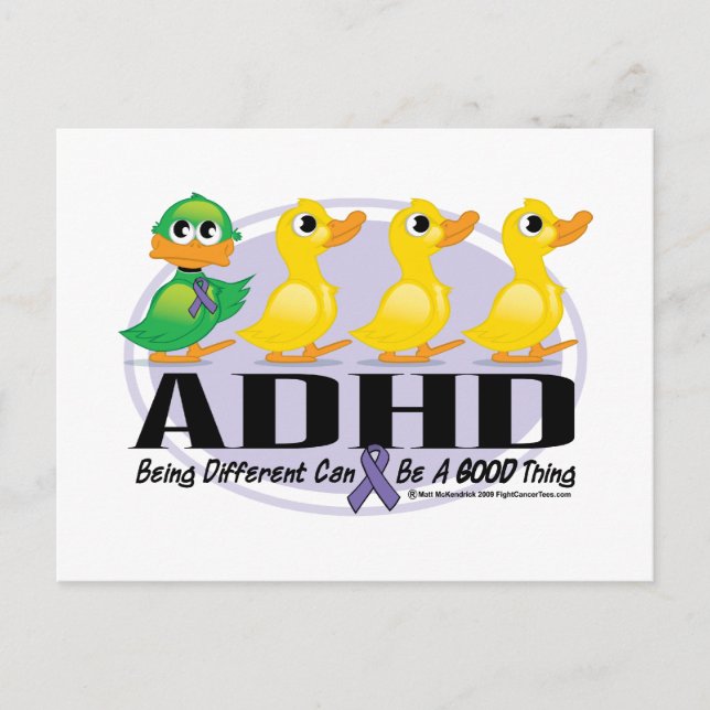 ADHD Ugly Duckling Postkarte (Vorderseite)