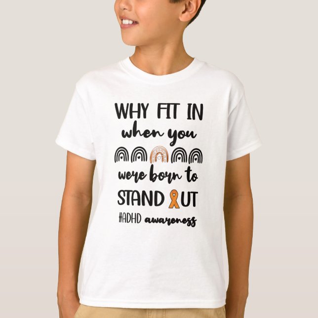ADHD Warrior Aufmerksamkeitsdefizit Störung Bewuss T-Shirt (Vorderseite)