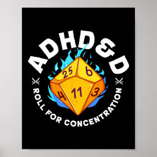 Adhdand Roll for Concentration and Awareness Fun Poster