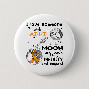 ADHDI-Liebe Jemand mit ADHS-Bewusstsein Button
