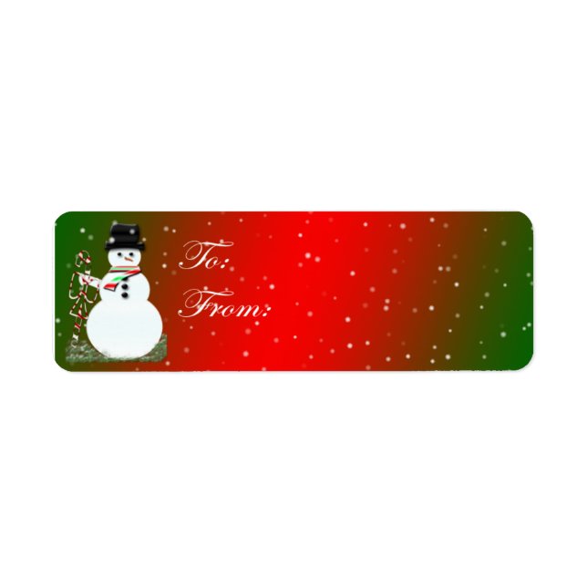 Adhesive Snowman Gift Tags (Vorne)