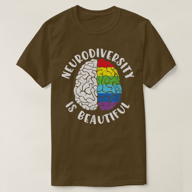 ADHS Autismus Bewusstsein Neurovielfalt ist schön T-Shirt (Design vorne)