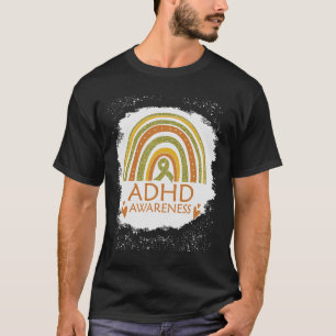 ADHS Awareness gebleicht Rainbow Orange Ribbon Ki T-Shirt
