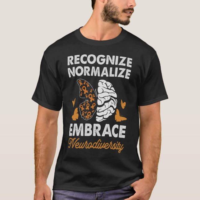 ADHS Awareness Recognalize Embrace Autsim T-Shirt (Vorderseite)
