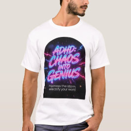 ADHS Chaos In Genie Neon-Motivationszitat T-Shirt