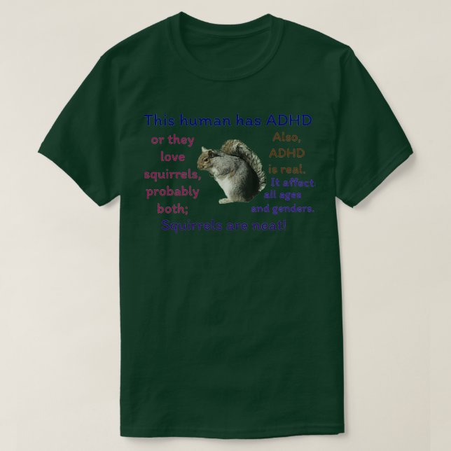 ADHS-Eichhörnchen 1 T-Shirt (Design vorne)