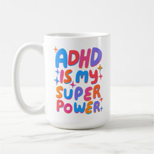 ADHS ist meine Superkraft Fröhliche lustige Bubble Kaffeetasse