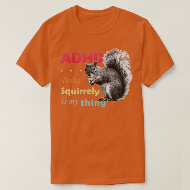 ADHS ist Phantastisch, quirly Retro T-Shirt (Design vorne)