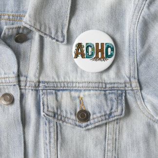 ADHS Natur Elemente Typografie Design Button