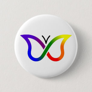 ADHS Neurodiversity Butterfly Button Abzeichen (we