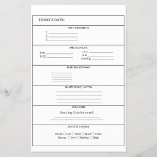 ADHS-Tagesplanerseite Flyer