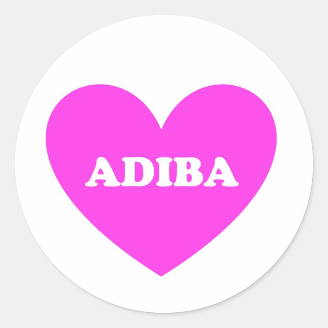 Adiba Runder Aufkleber (Vorderseite)