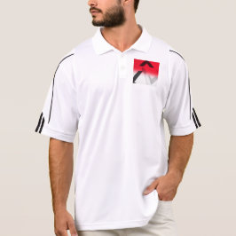 ADIDAS RED, BLACK AND WHITE ABSTRAKT GOLF SHIRT