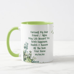 Adieu Laisser Mug Ajouter son propre texte Poème m