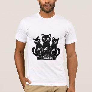 Adiicats Black Cat T - Shirt 2024 3 Schwarze Kat