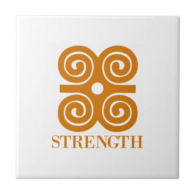 Adinka Strength Symbol Gift Idee Fliese (Vorderseite)