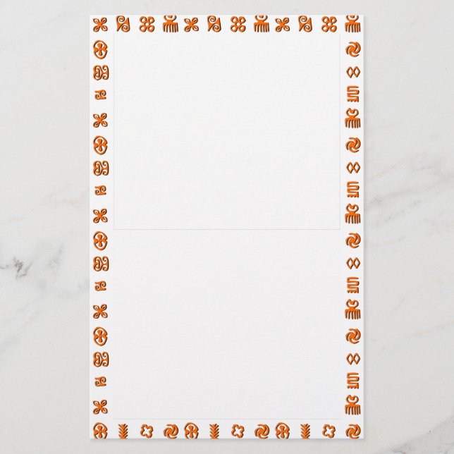 Adinkra African Symbols Briefpapier (Vorderseite)