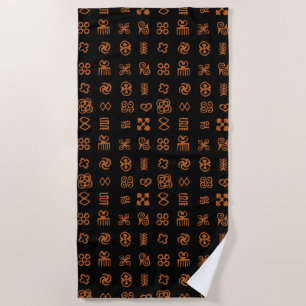 Adinkra African Symbols Ethnic Design Strandtuch