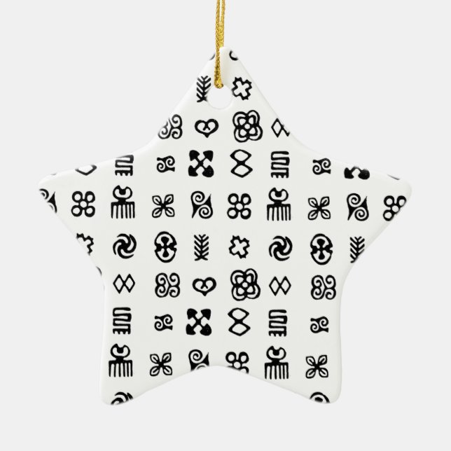 Adinkra African Symbols Keramik Ornament (Vorne)