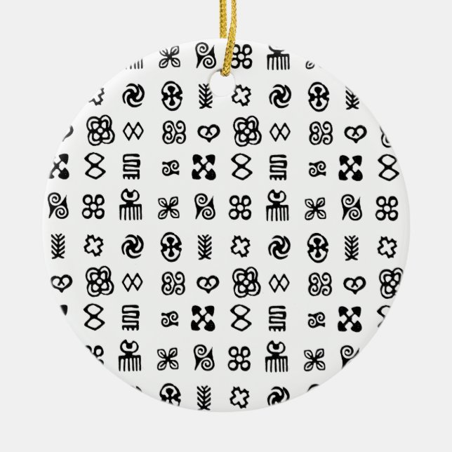 Adinkra African Symbols Keramik Ornament (Vorne)