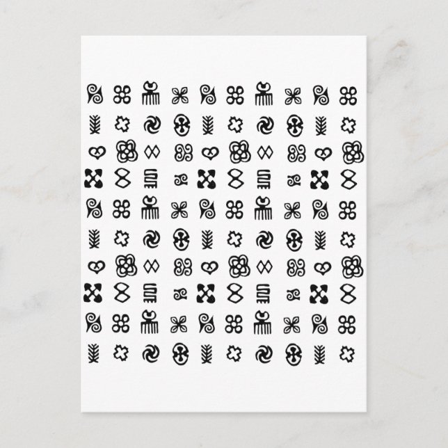 Adinkra African Symbols Postkarte (Vorderseite)