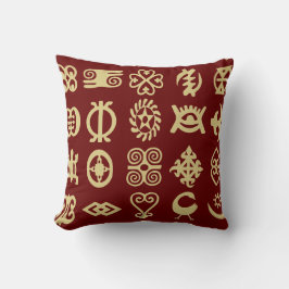 Adinkra, afrikanische Symbole, Afrika, Klugheit Kissen