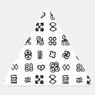 Adinkra-afrikanische Symbole Dreieckiger Aufkleber
