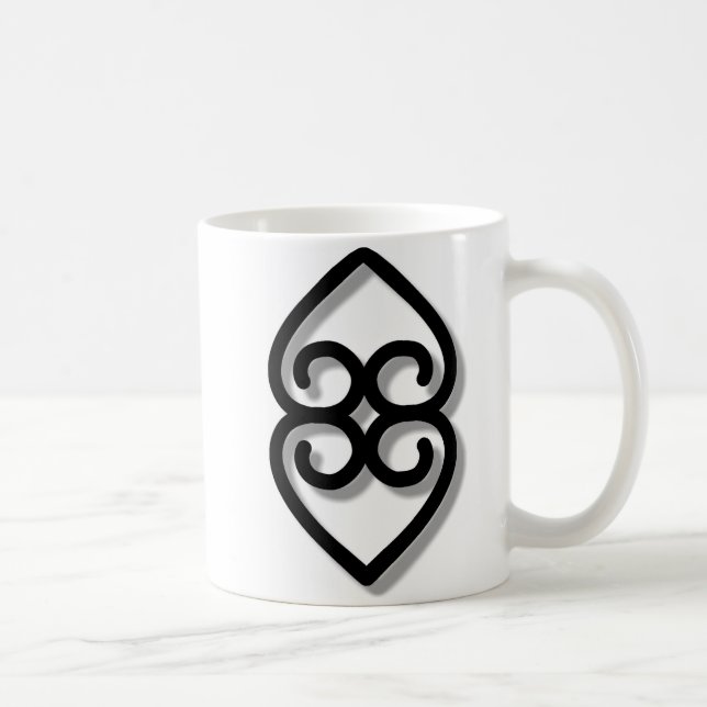 Adinkra - earth-BW Kaffeetasse (Rechts)
