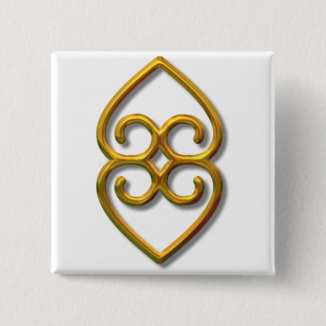 Adinkra-Erden-Gold Button (Vorderseite)