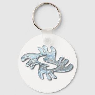 Adinkra-Peace-glass Schlüsselanhänger