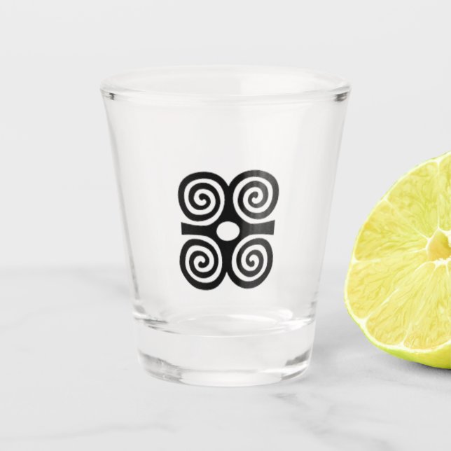 Adinkra Schnapsglas (Vorderseite)