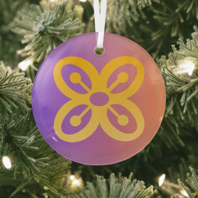 Adinkra-Symbol (Abundanz) Ornament Aus Glas (InSitu)