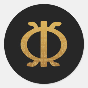 Adinkra Symbol Ghana West African Ethnic Pride Runder Aufkleber