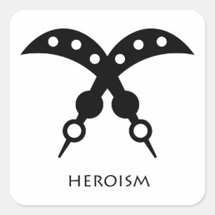 Adinkra Symbol Heldentum ( Akofena ) Aufkleber