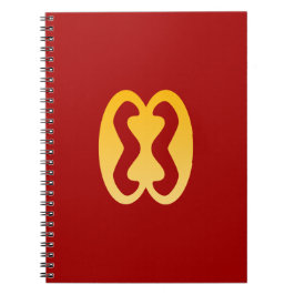 Adinkra Symbol (Human Relations) Spiral-Notebook Notizblock
