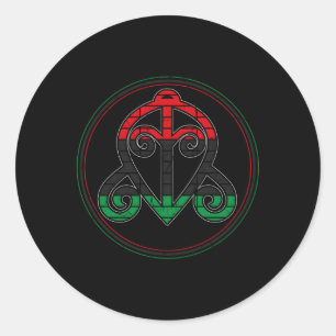 Adinkra-Symbol oder westafrikanisches Symbol oder  Runder Aufkleber