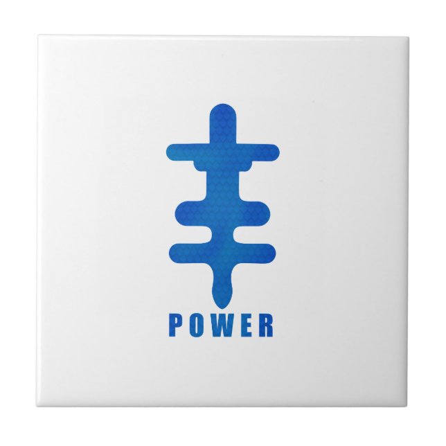 Adinkra Symbol Power Okodee Mmowere Gift Idee Fliese (Vorderseite)