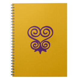 Adinkra Symbol (Sankofa) Spiral Lined Notebook Notizblock