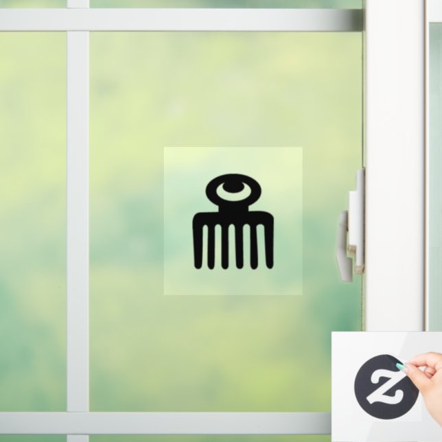 Adinkra Symbol (Schönheit) Fensterklammer Fensteraufkleber (Zuhause)