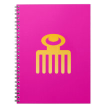 Adinkra Symbol (Schönheit) Spiral Lined Notebook