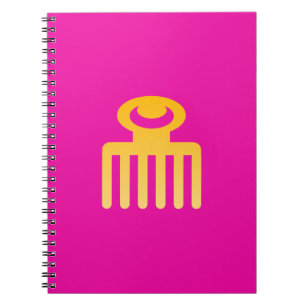 Adinkra Symbol (Schönheit) Spiral Lined Notebook Notizblock
