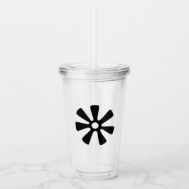 Adinkra Symbol (Weisheit) Tumbler Acryltrinkbecher