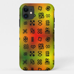 Adinkra Symbole mit afrikanischen Farben Case-Mate iPhone Hülle