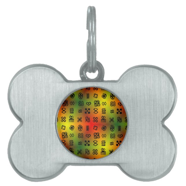 Adinkra Symbole mit afrikanischen Farben Tiermarke (Vorderseite)