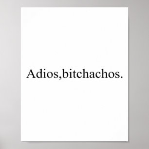 Adios Achos Funny Cinco De Mayo Party Poster