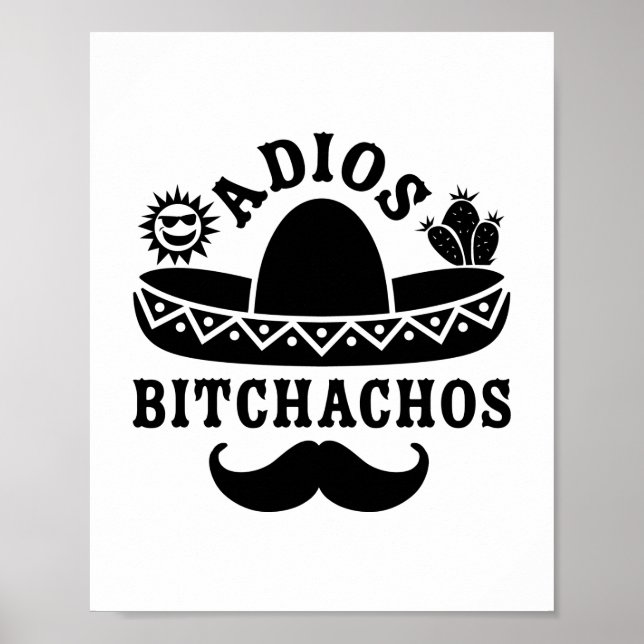 Adios Beaches Funny Zitat Poster (Vorne)