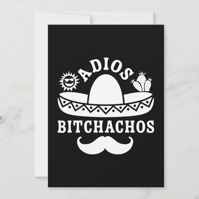 Adios Bitchachos Cinco De Mayo Feiertagskarte (Vorderseite)