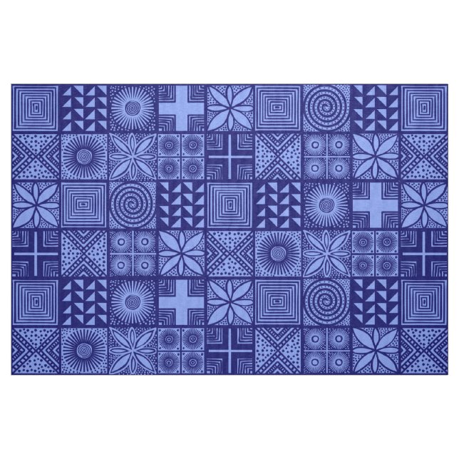 Adire Muster - Schatten des Blaus Stoff (Fat Quarter (45,7 x 55,9 cm))