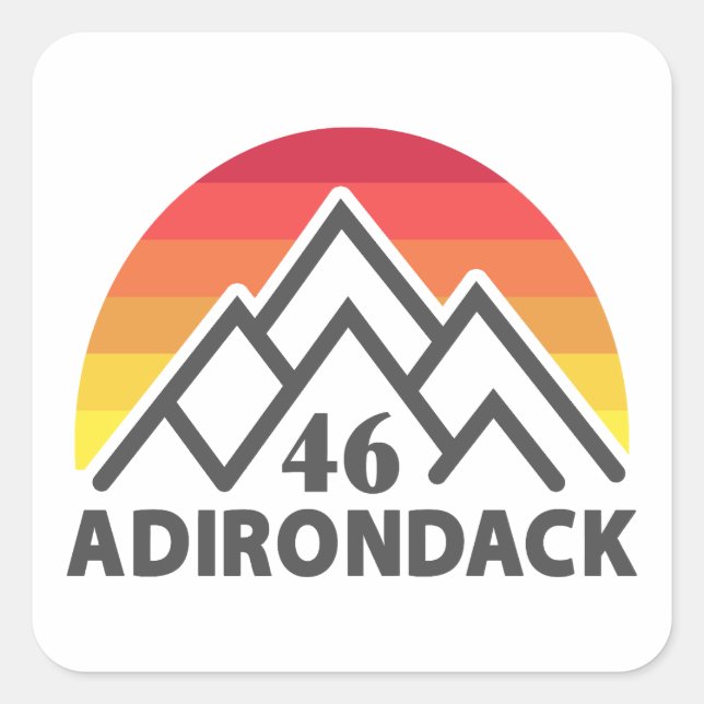 Adirondack 46 Regenbogen Quadratischer Aufkleber (Vorderseite)