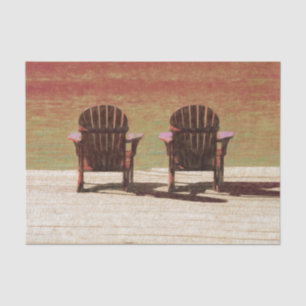 Adirondack Beach Stairs Sunset Rustikal Seidenpapier